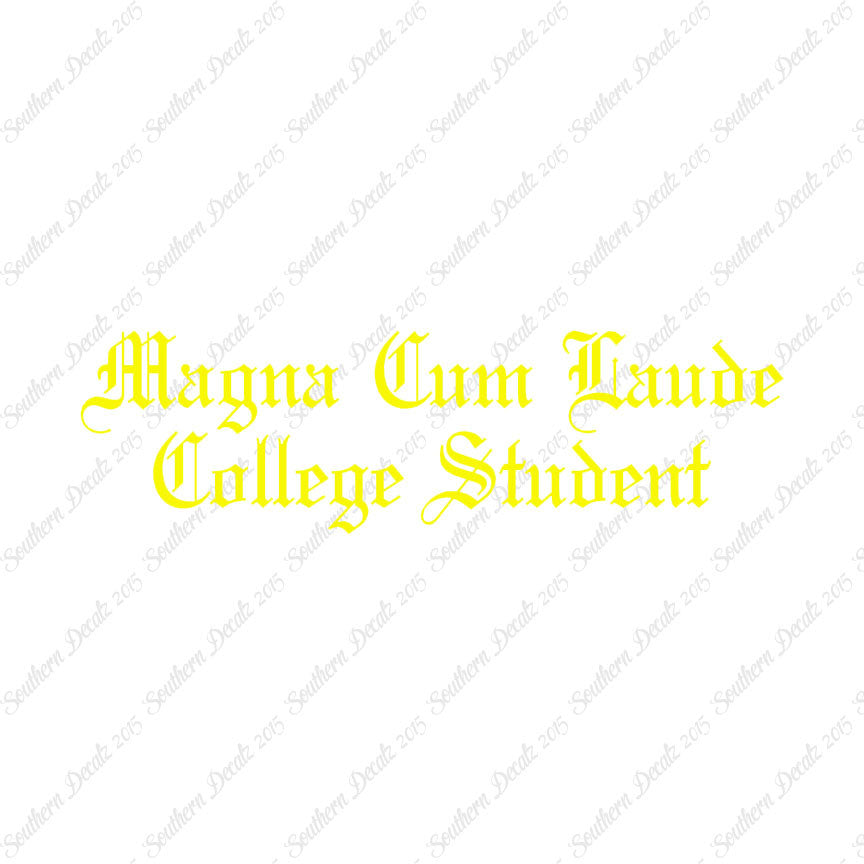 Magna Cum Laude College Student
