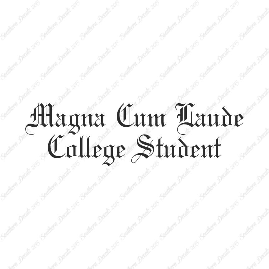 Magna Cum Laude College Student