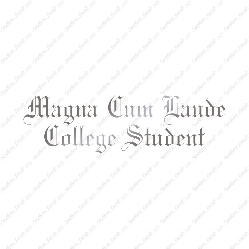Magna Cum Laude College Student