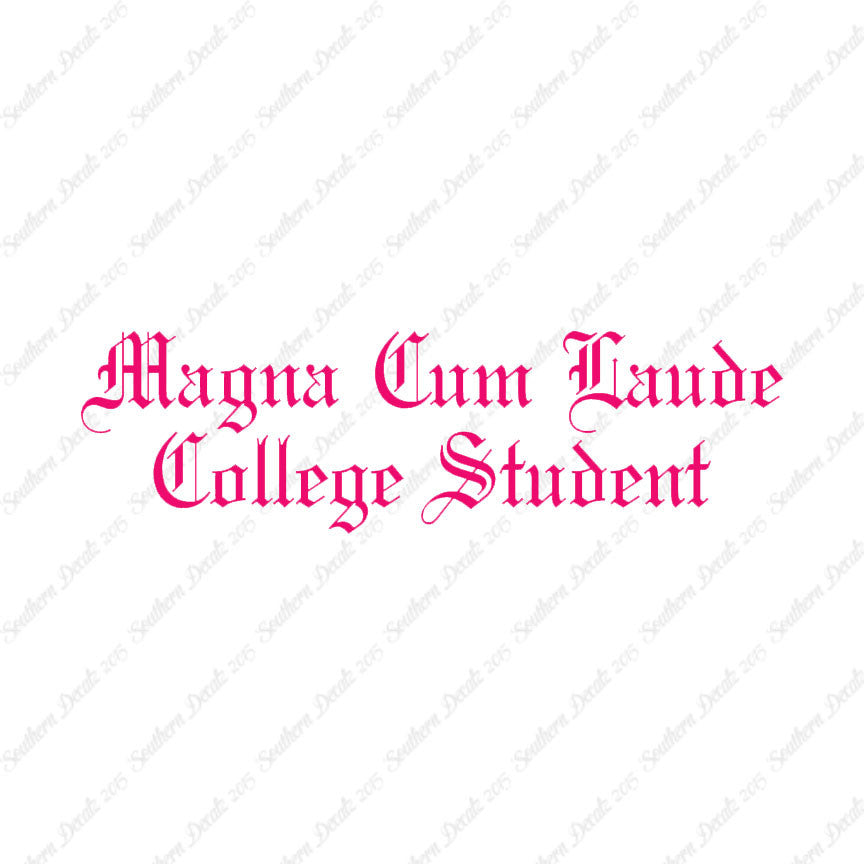 Magna Cum Laude College Student