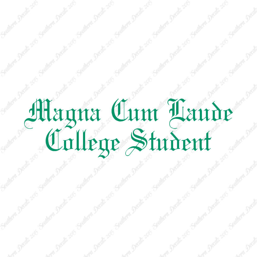 Magna Cum Laude College Student