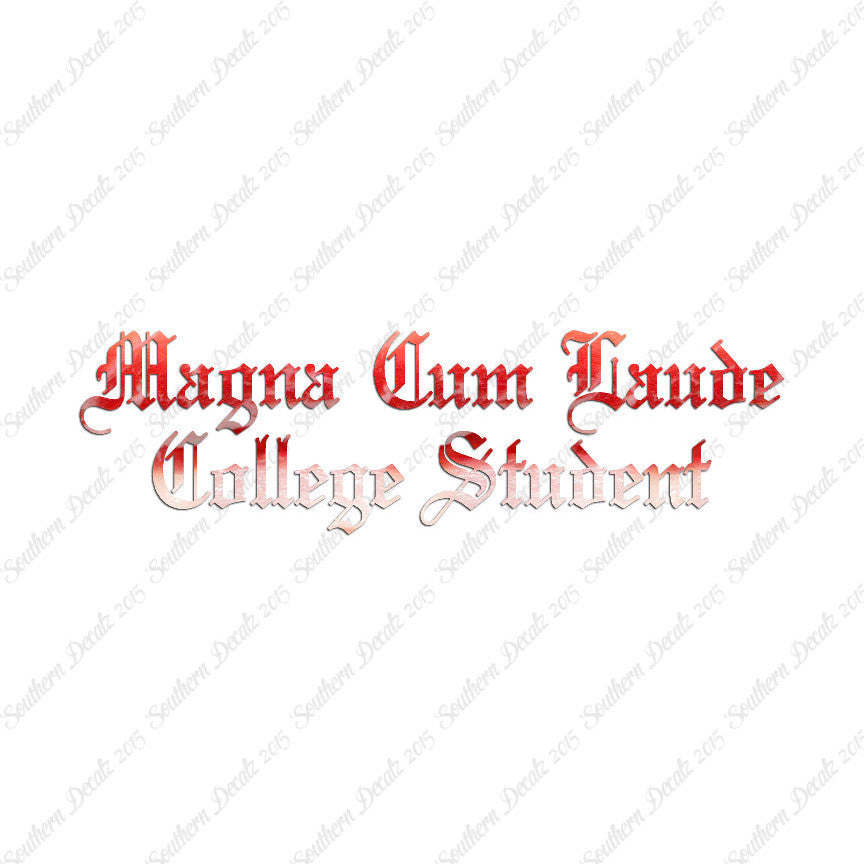 Magna Cum Laude College Student