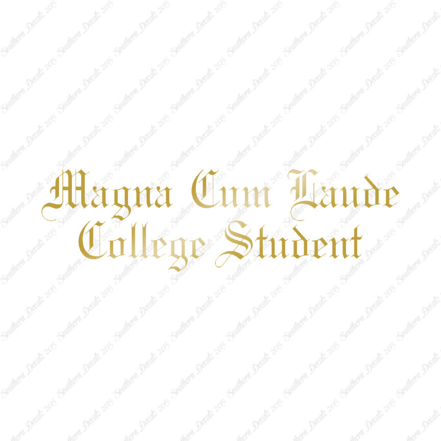Magna Cum Laude College Student