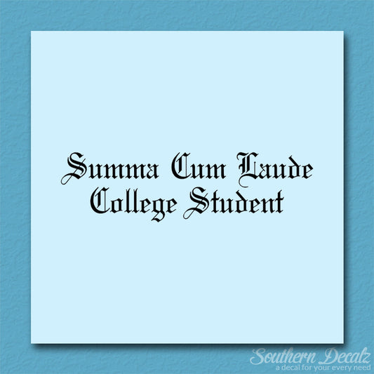 Summa Cum Laude College Student