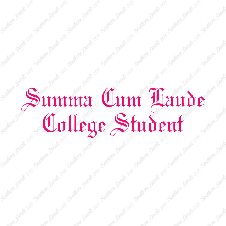 Summa Cum Laude College Student