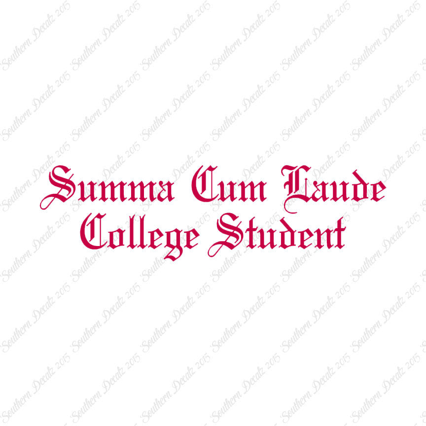 Summa Cum Laude College Student