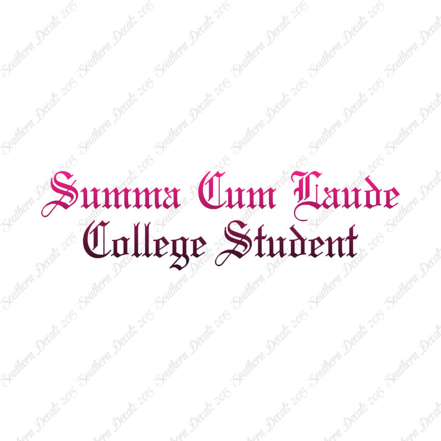 Summa Cum Laude College Student