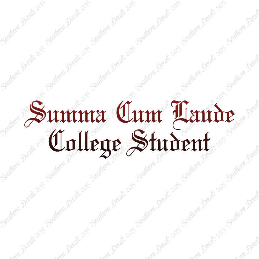 Summa Cum Laude College Student