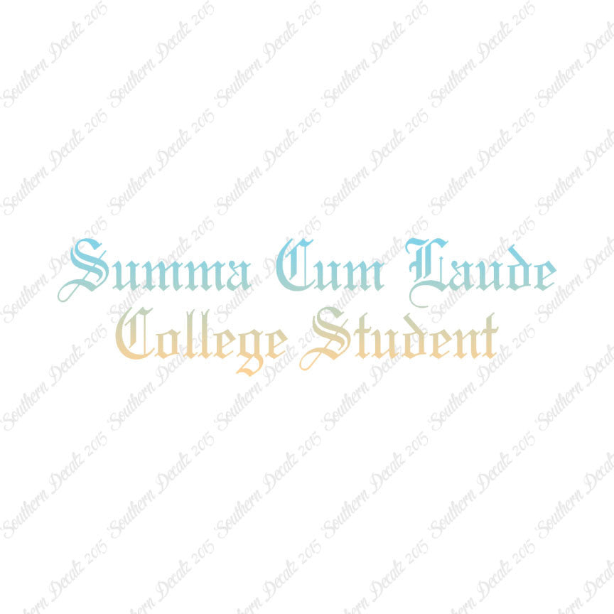 Summa Cum Laude College Student