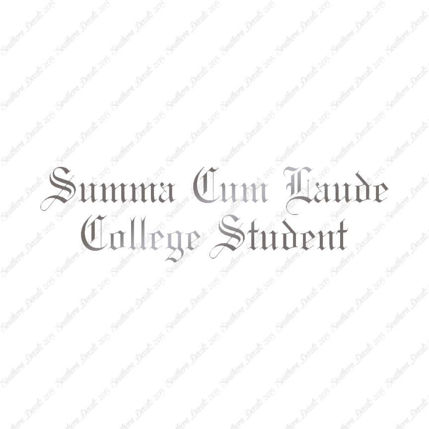 Summa Cum Laude College Student
