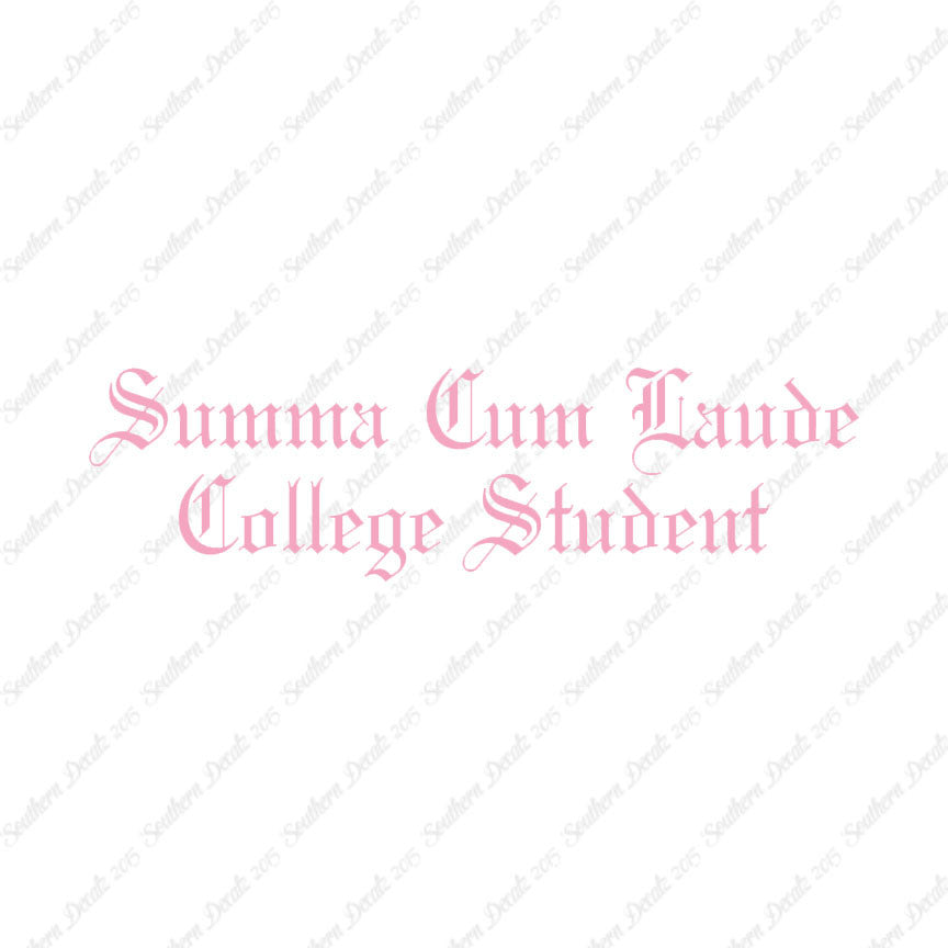 Summa Cum Laude College Student
