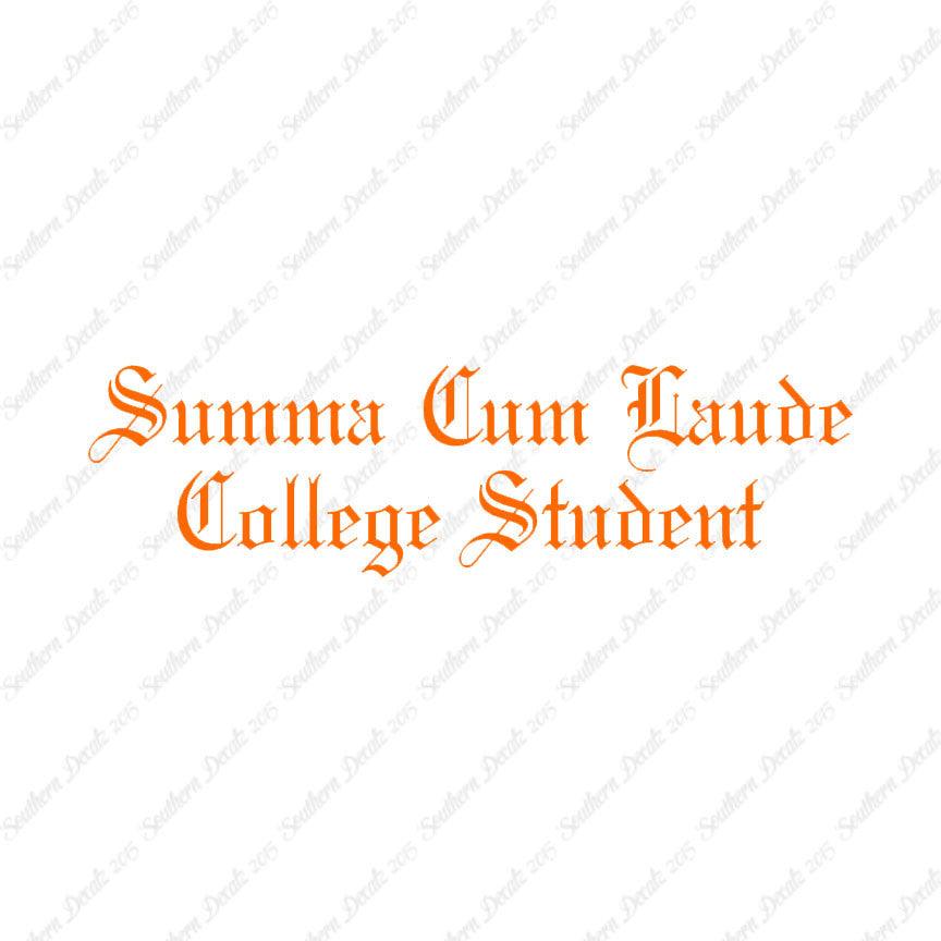 Summa Cum Laude College Student