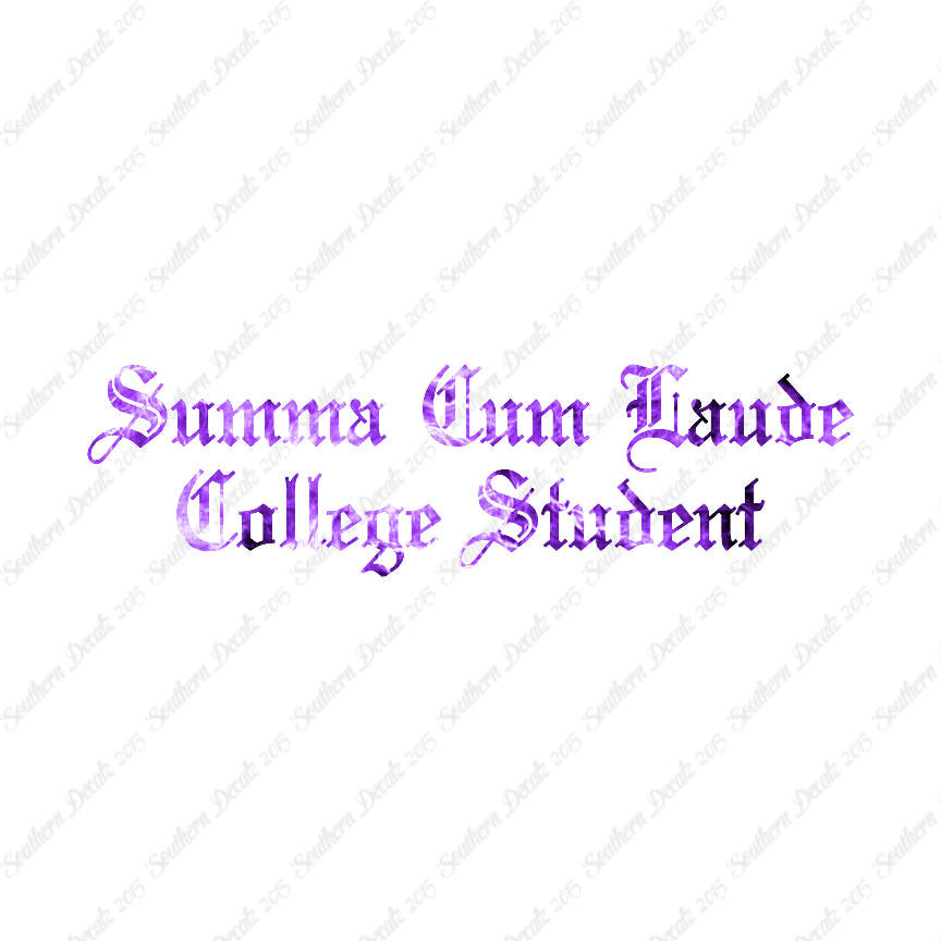 Summa Cum Laude College Student