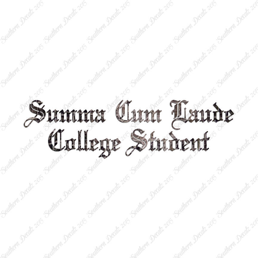 Summa Cum Laude College Student