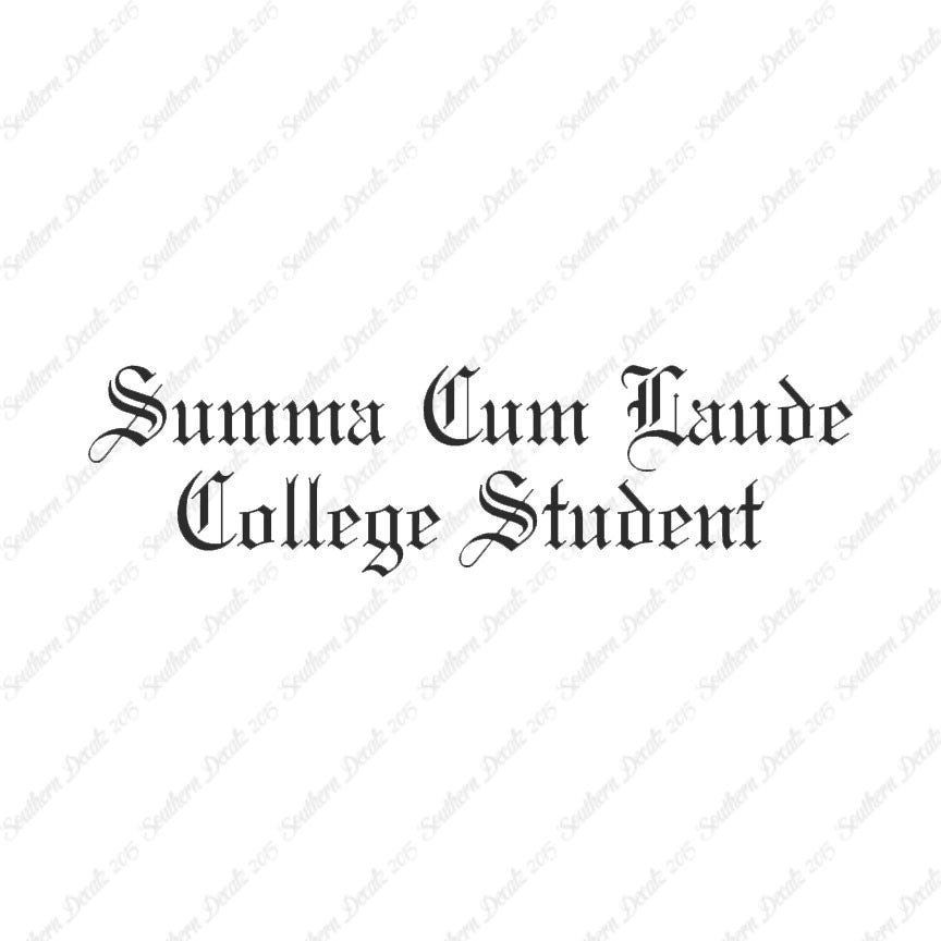 Summa Cum Laude College Student