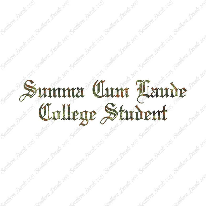 Summa Cum Laude College Student