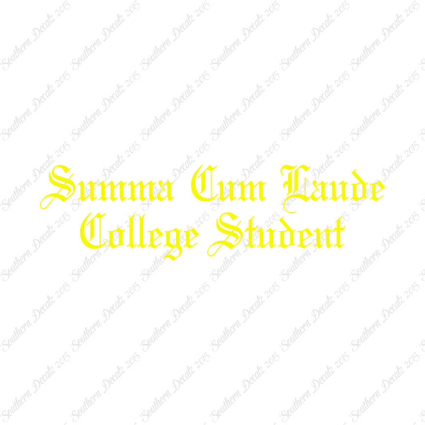 Summa Cum Laude College Student