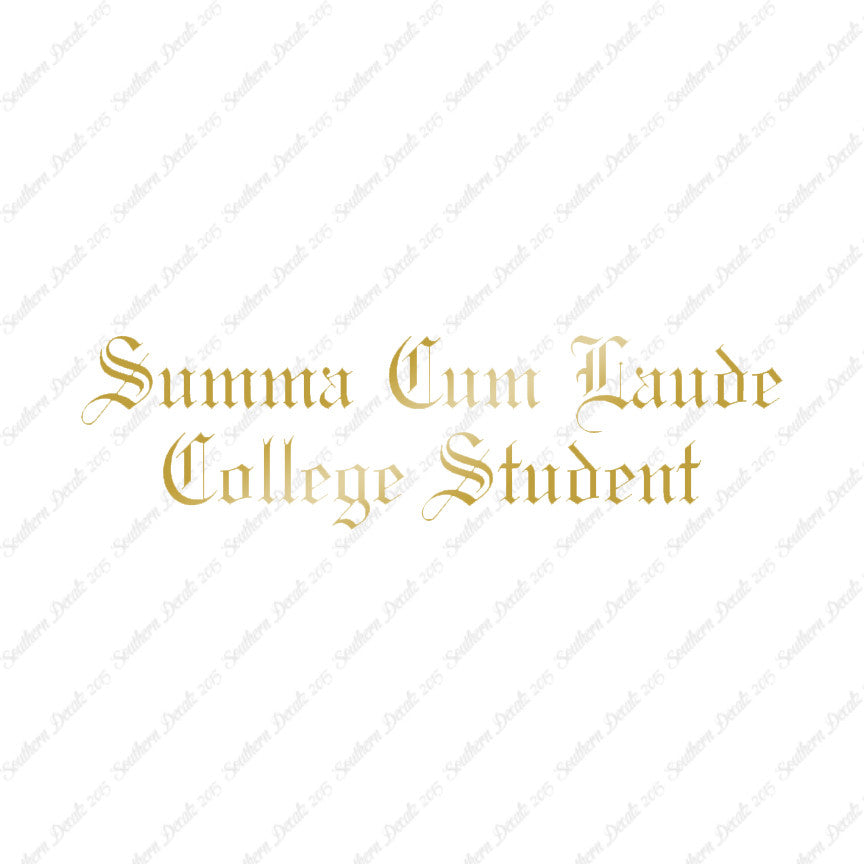 Summa Cum Laude College Student