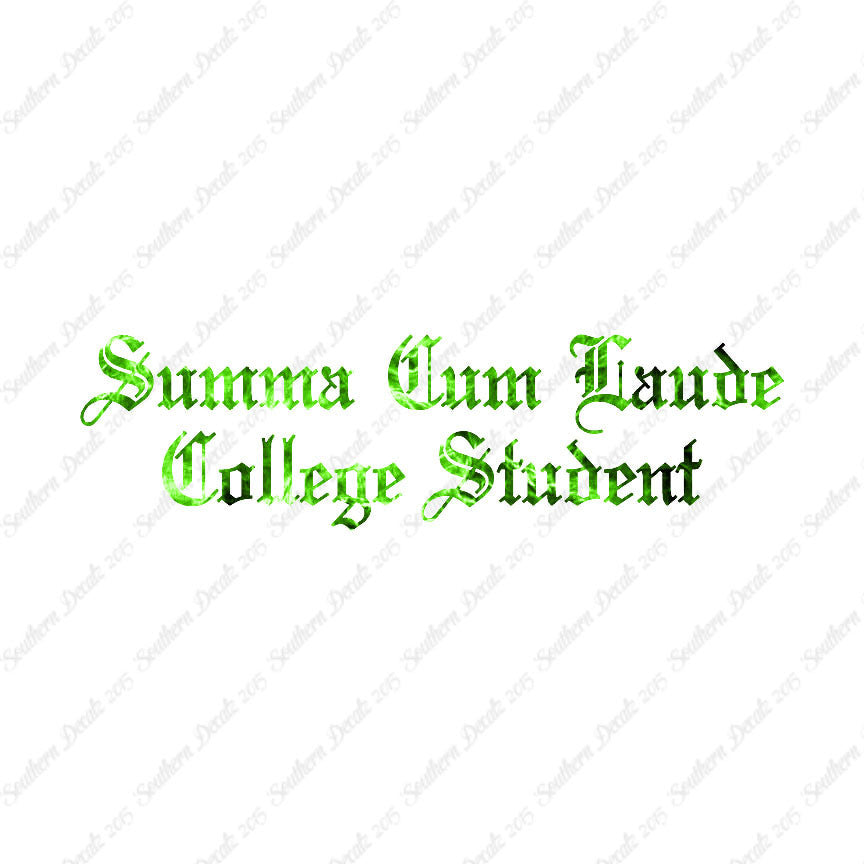 Summa Cum Laude College Student