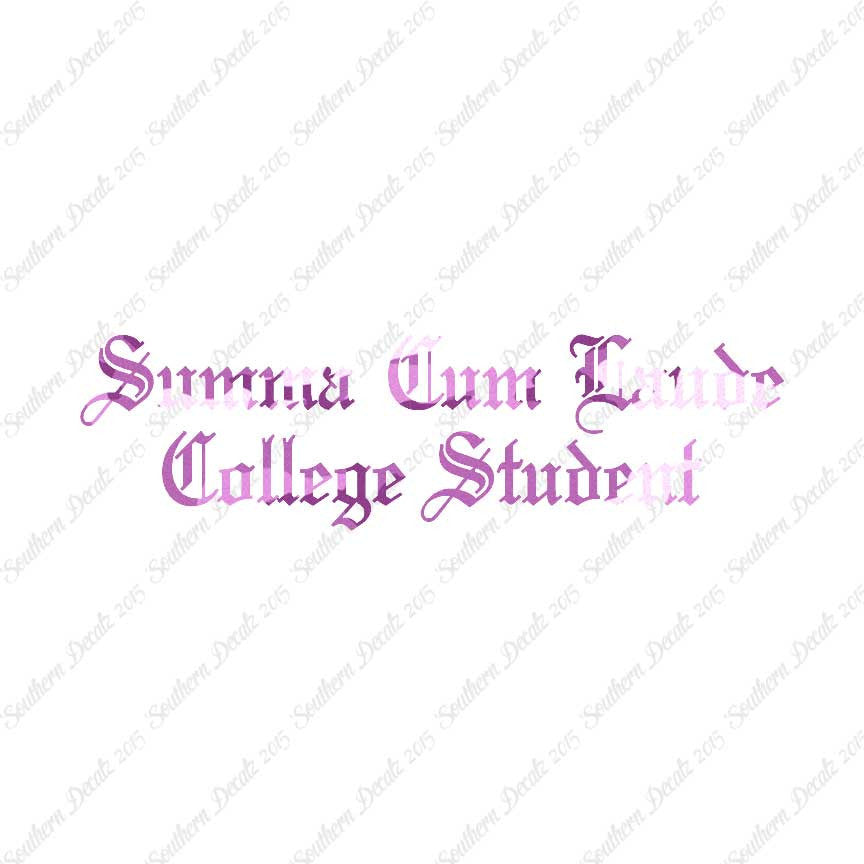 Summa Cum Laude College Student
