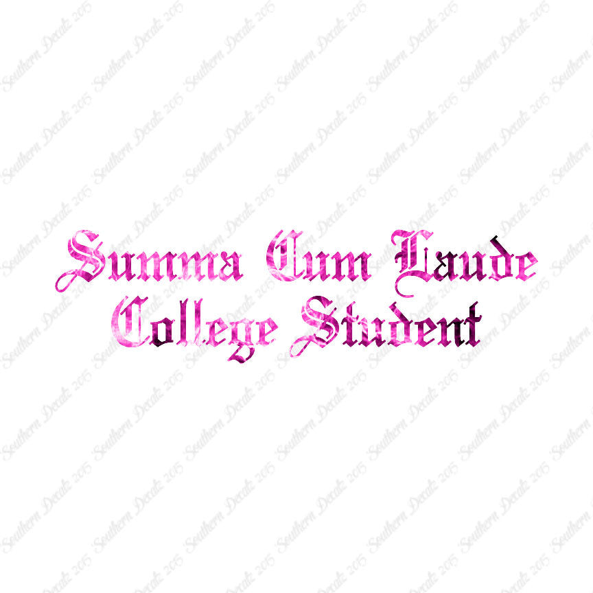 Summa Cum Laude College Student