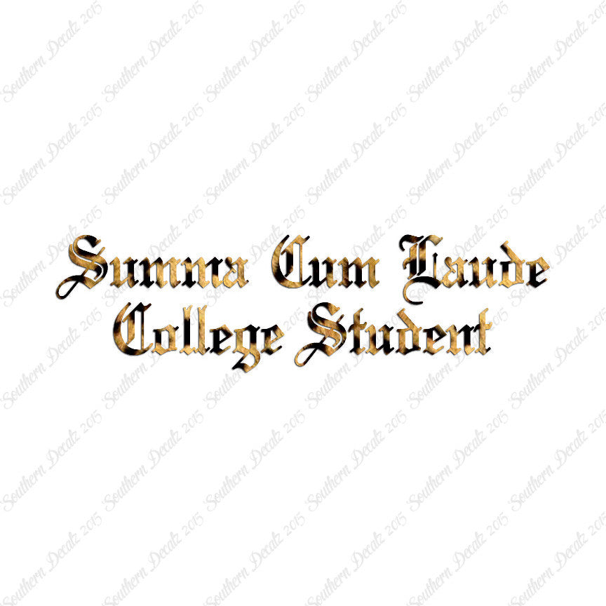 Summa Cum Laude College Student