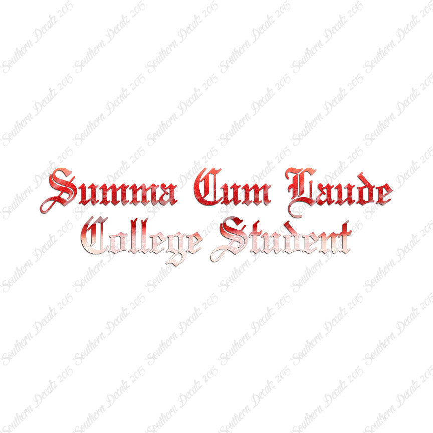 Summa Cum Laude College Student