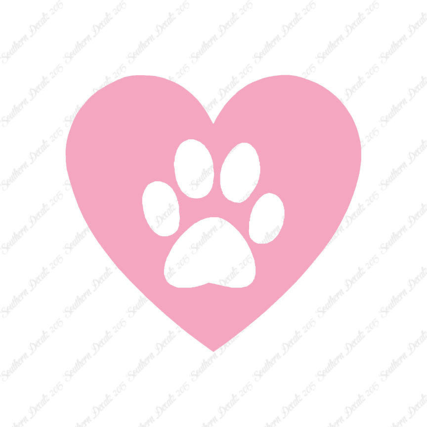 Dog Paw Print Heart