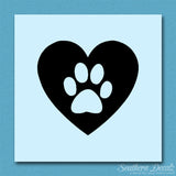Dog Paw Print Heart