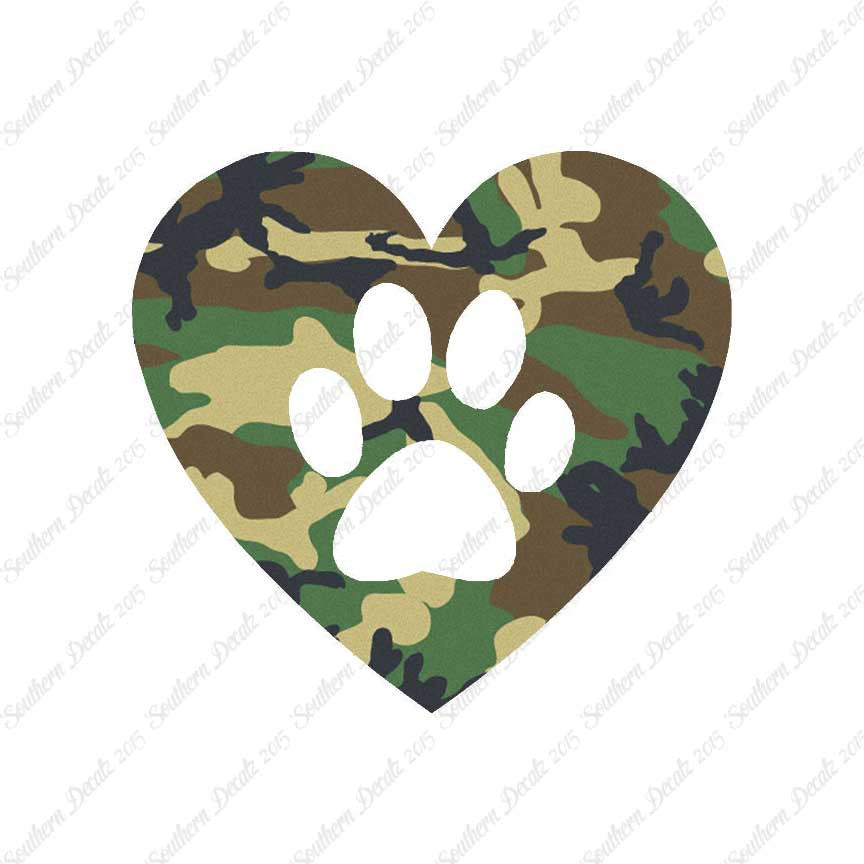 Dog Paw Print Heart