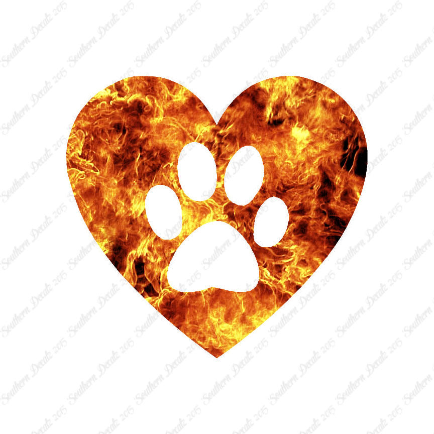 Dog Paw Print Heart