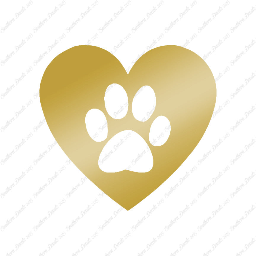 Dog Paw Print Heart