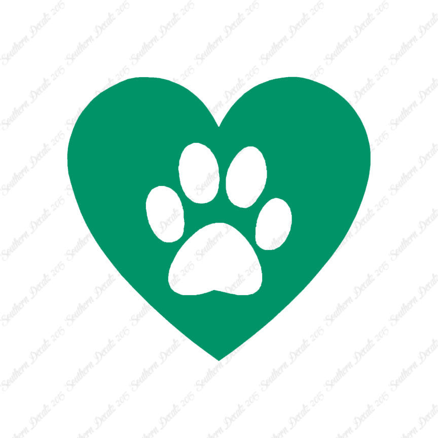 Dog Paw Print Heart