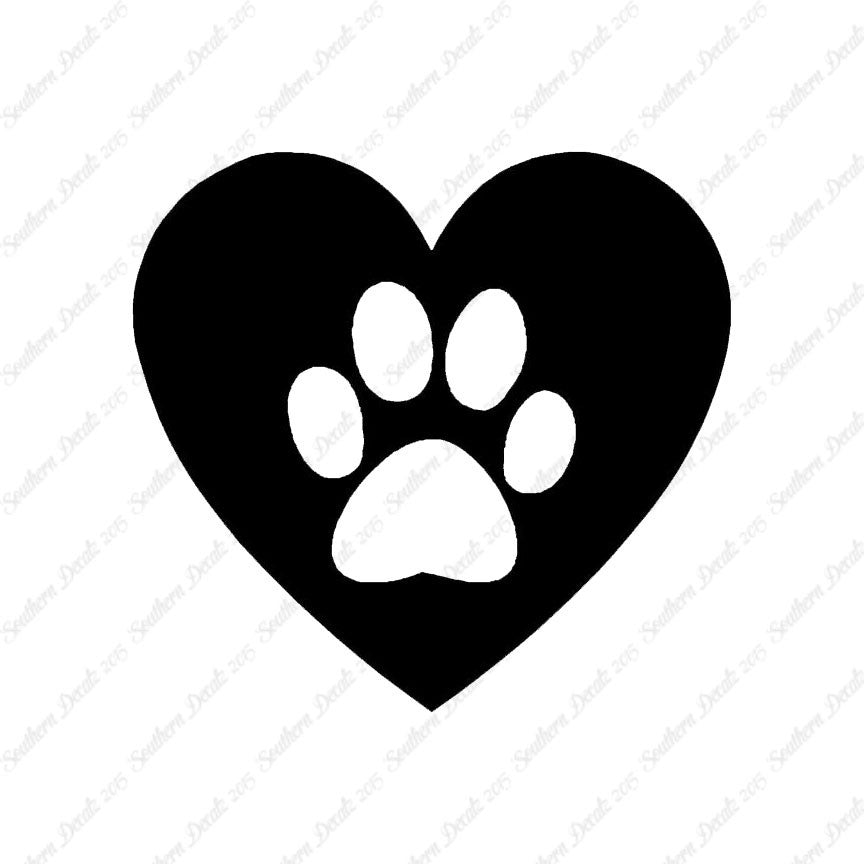 Dog Paw Print Heart