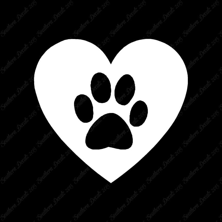 Dog Paw Print Heart