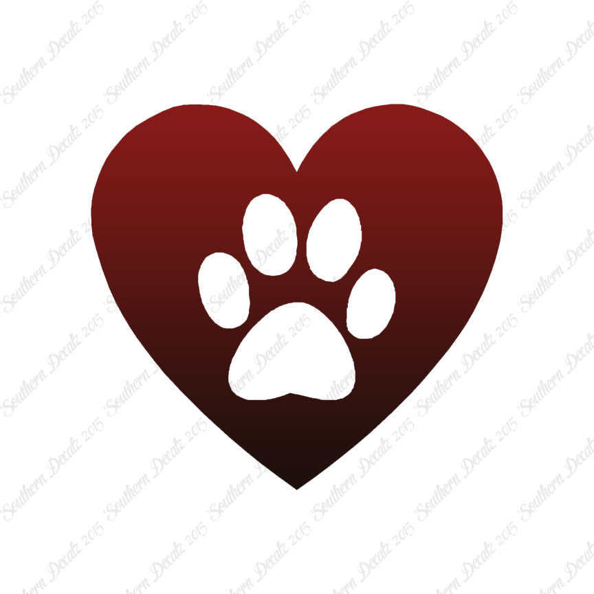 Dog Paw Print Heart