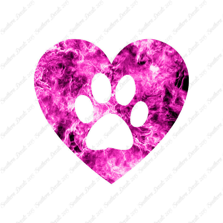 Dog Paw Print Heart