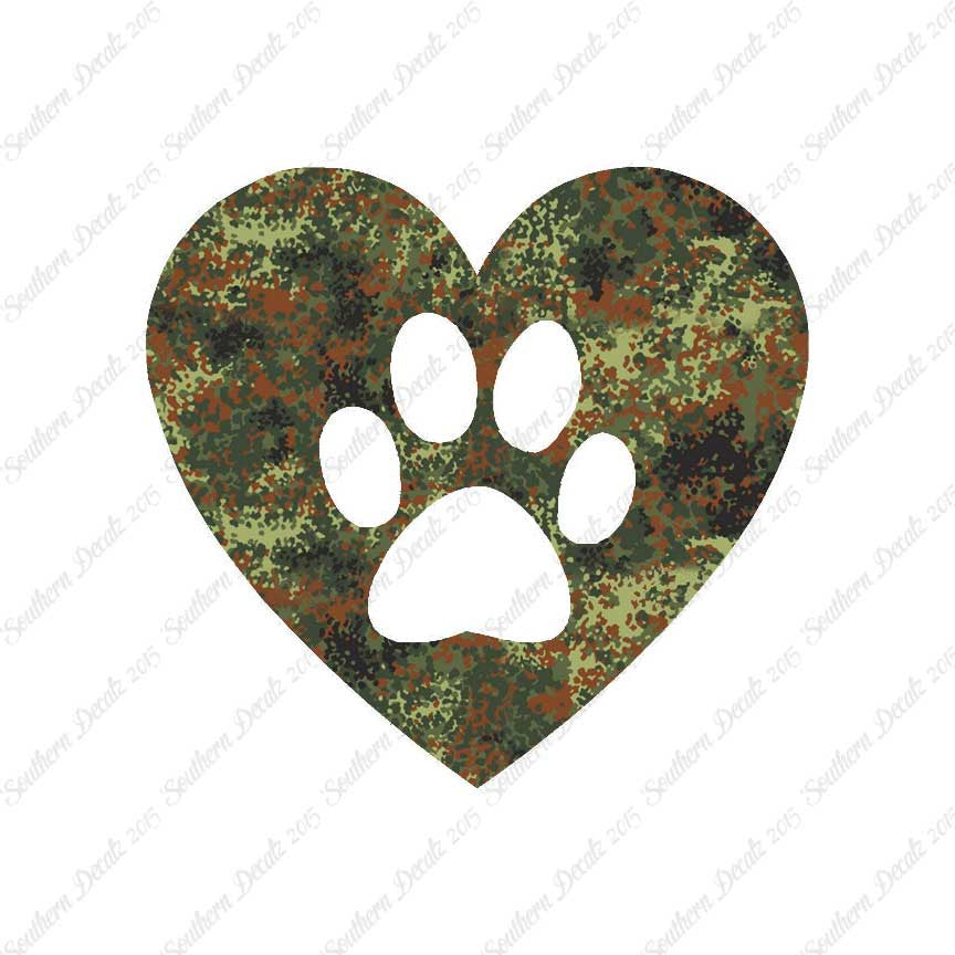 Dog Paw Print Heart