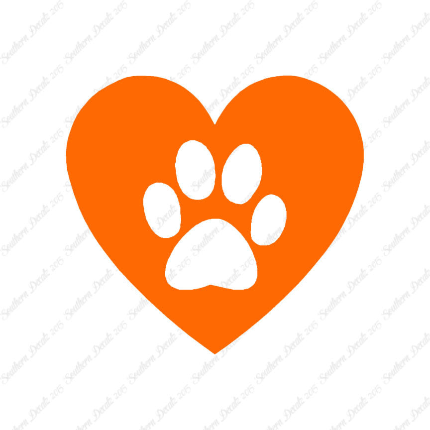 Dog Paw Print Heart