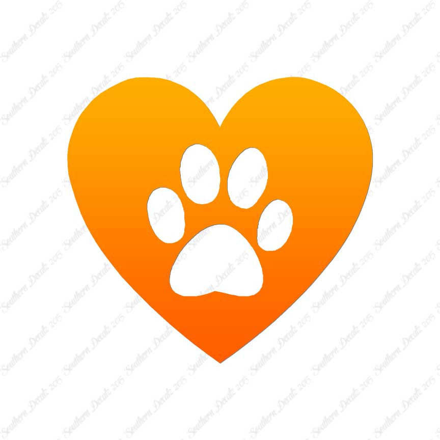 Dog Paw Print Heart