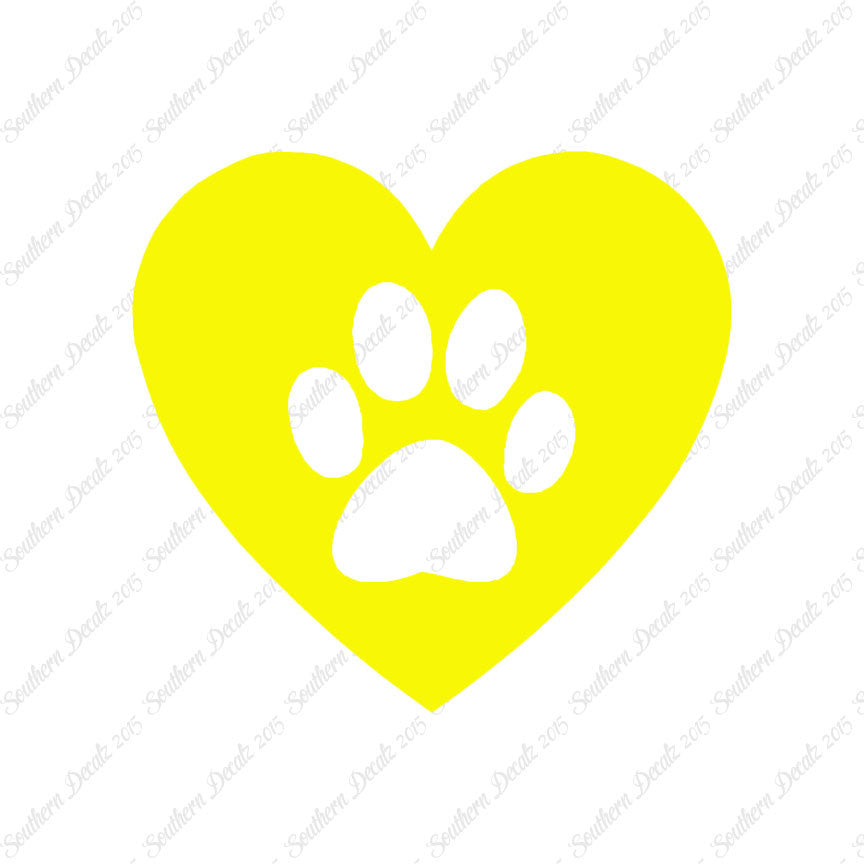 Dog Paw Print Heart