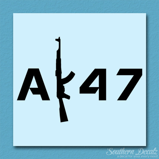 AK 47 Gun Text