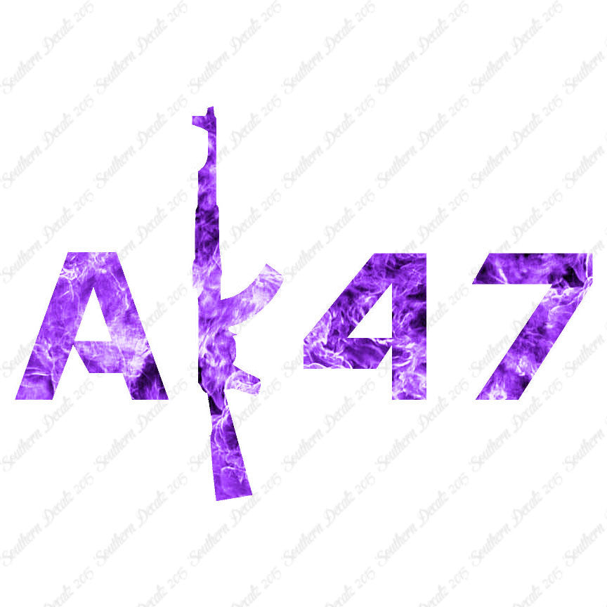 AK 47 Gun Text