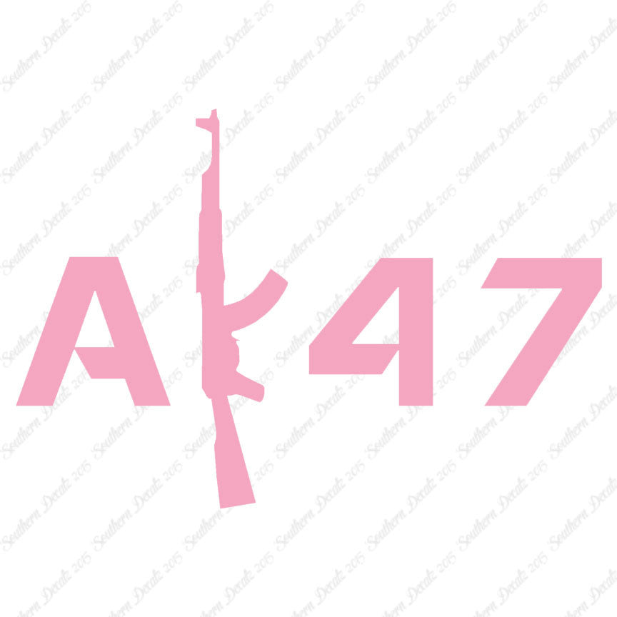 AK 47 Gun Text