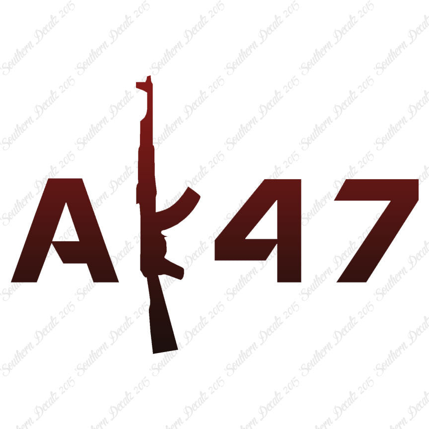 AK 47 Gun Text