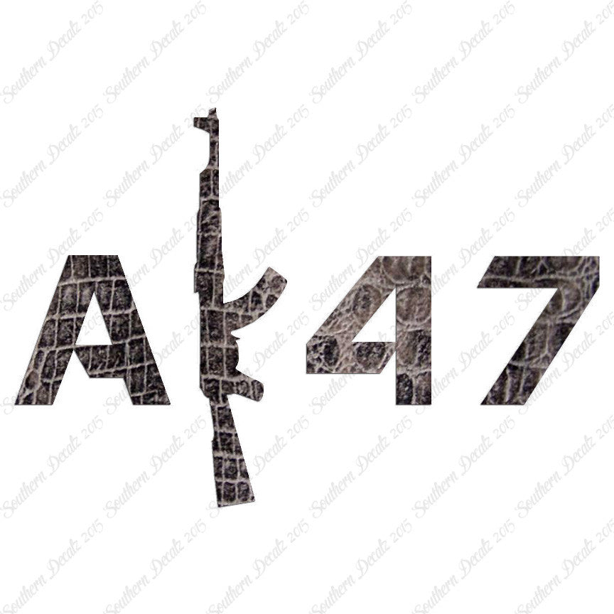 AK 47 Gun Text