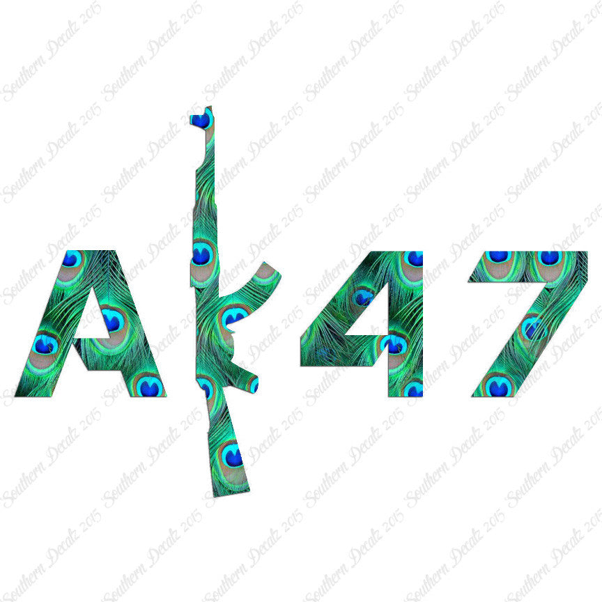AK 47 Gun Text