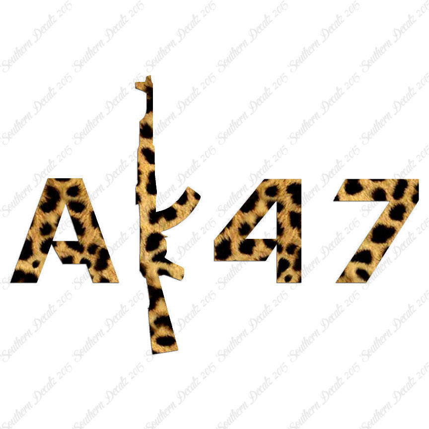 AK 47 Gun Text