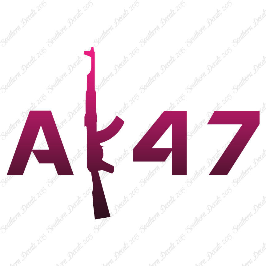 AK 47 Gun Text