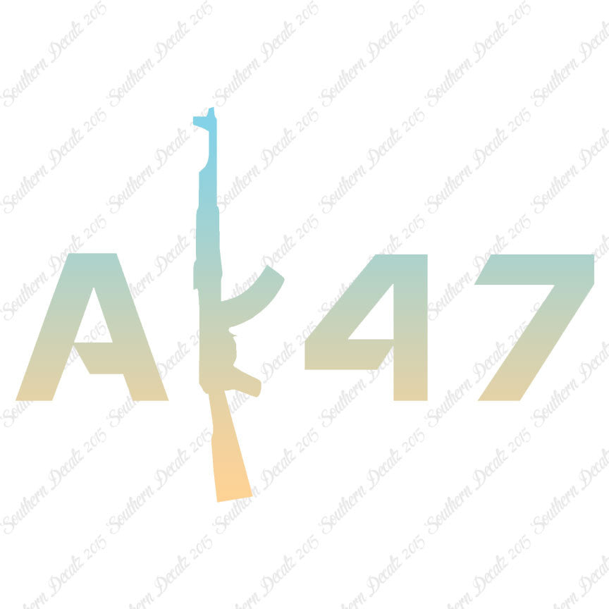 AK 47 Gun Text